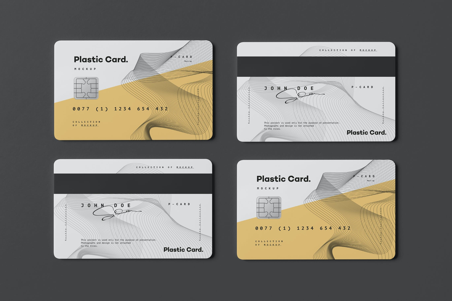 3623 10款带芯片磁卡会员卡银行卡IC卡设计PS样机 Plastic Card Mock-up 2