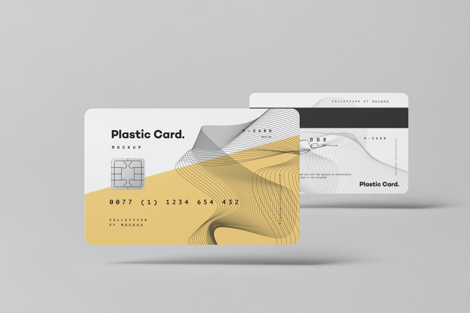 3623 10款带芯片磁卡会员卡银行卡IC卡设计PS样机 Plastic Card Mock-up 2