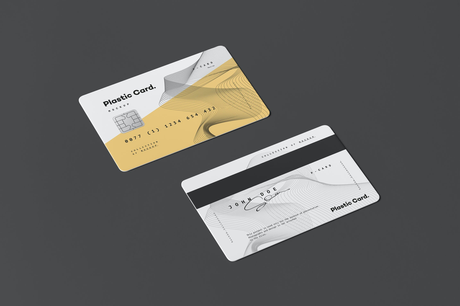 3623 10款带芯片磁卡会员卡银行卡IC卡设计PS样机 Plastic Card Mock-up 2