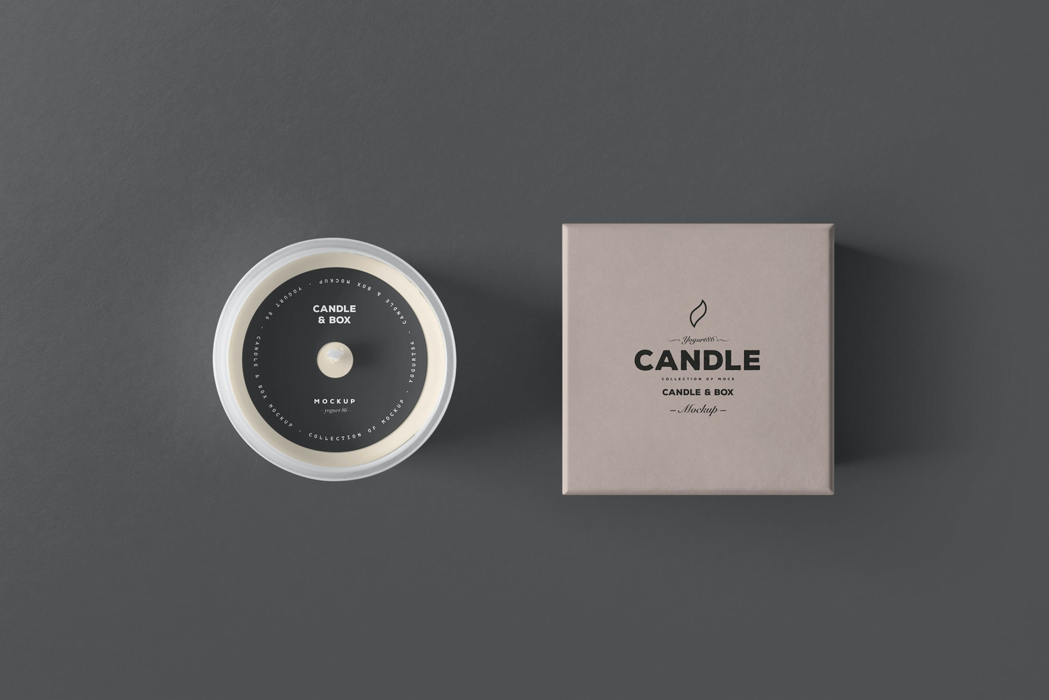 3624 7款香薰蜡烛产品品牌包装设计PS样机 Candle & Box Mock-up