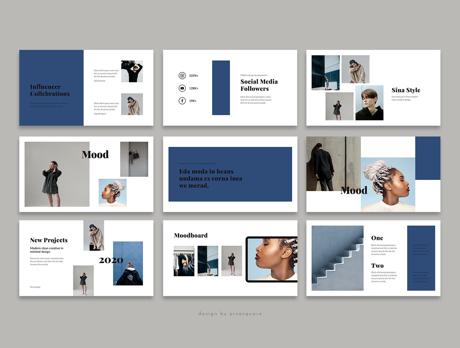 3642 时尚简洁多用途个人作品集设计Keynote模版 SINA – Keynote Stylish Template