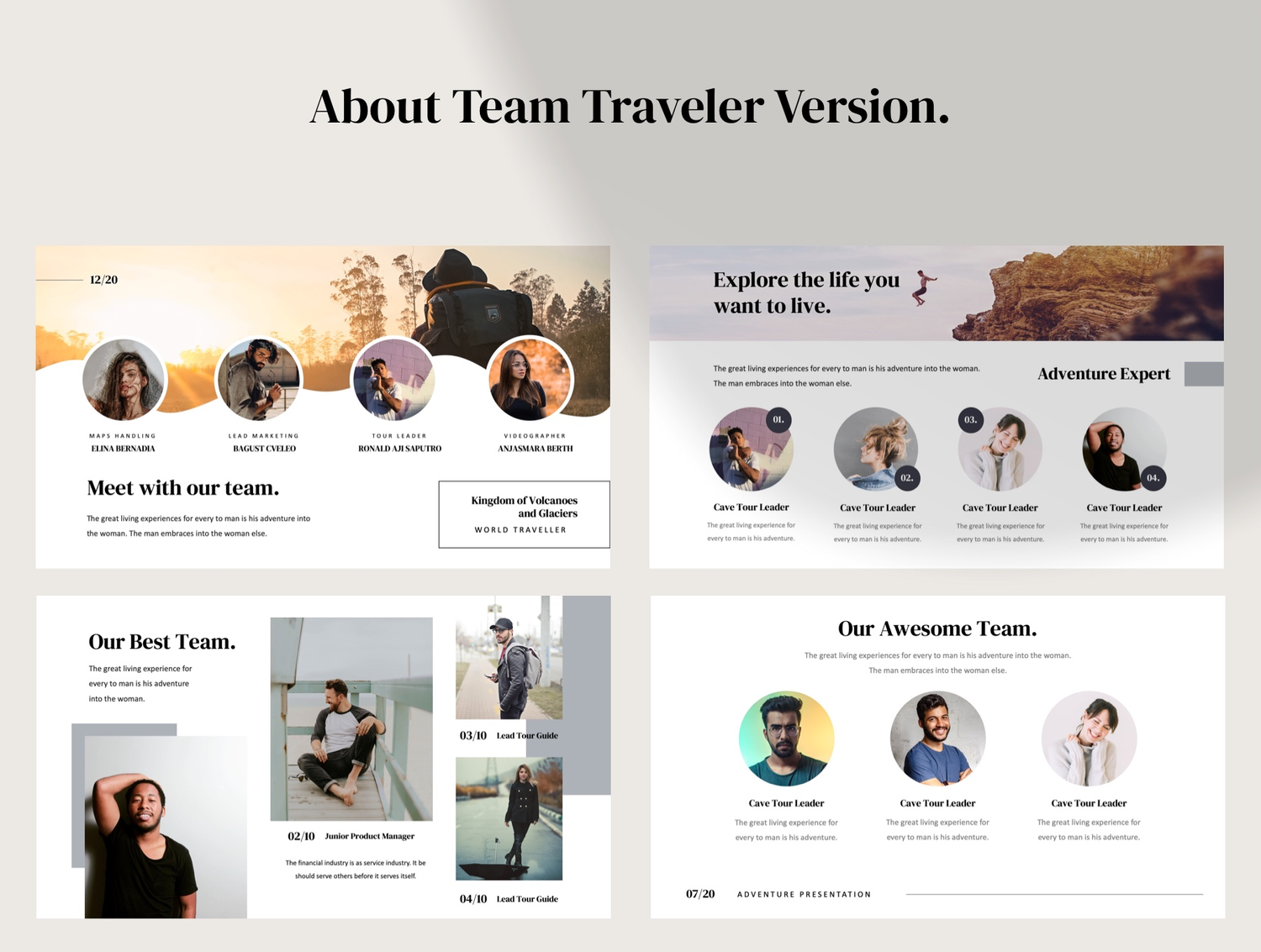 3644 户外探险主题多功能旅行项目计划报告PPT+Keynote模版 EGIER – Outdoor Presentation Template