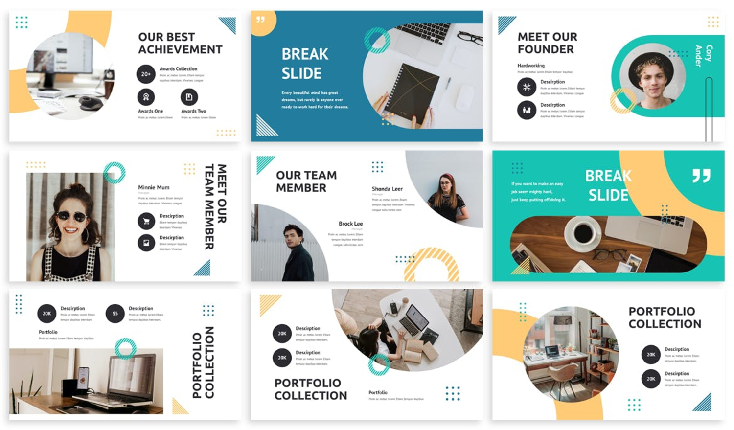 3655 简约几何商业业务展示Keynote模版 Haste – Business Keynote Template