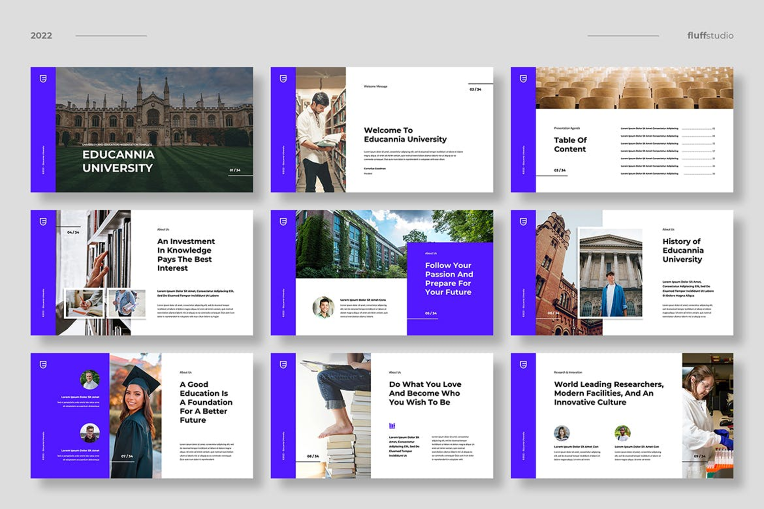 3657 现代简约专业教育高校多用途讲演Keynote模版 Educannia – University and Education Template