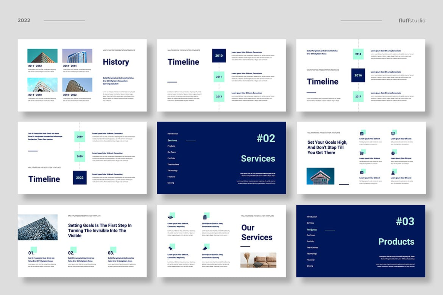 3658 室内建筑作品集商业设计工作室宣传Keynote模版 Monexa – Business Keynote Template