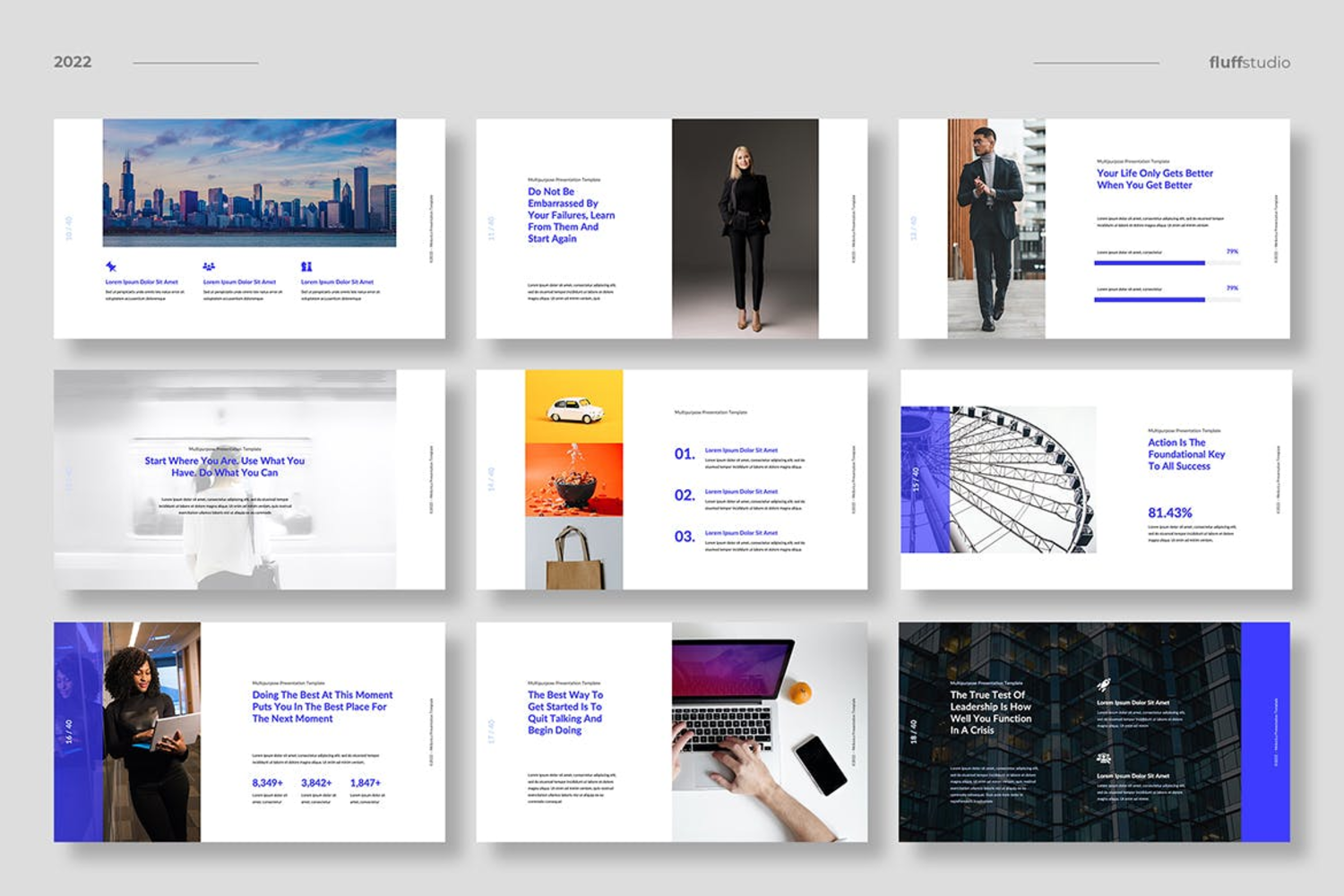 3660 现代商业建筑设计作品集室内工作室宣传Keynote模版 Meliorica – Business Keynote Template