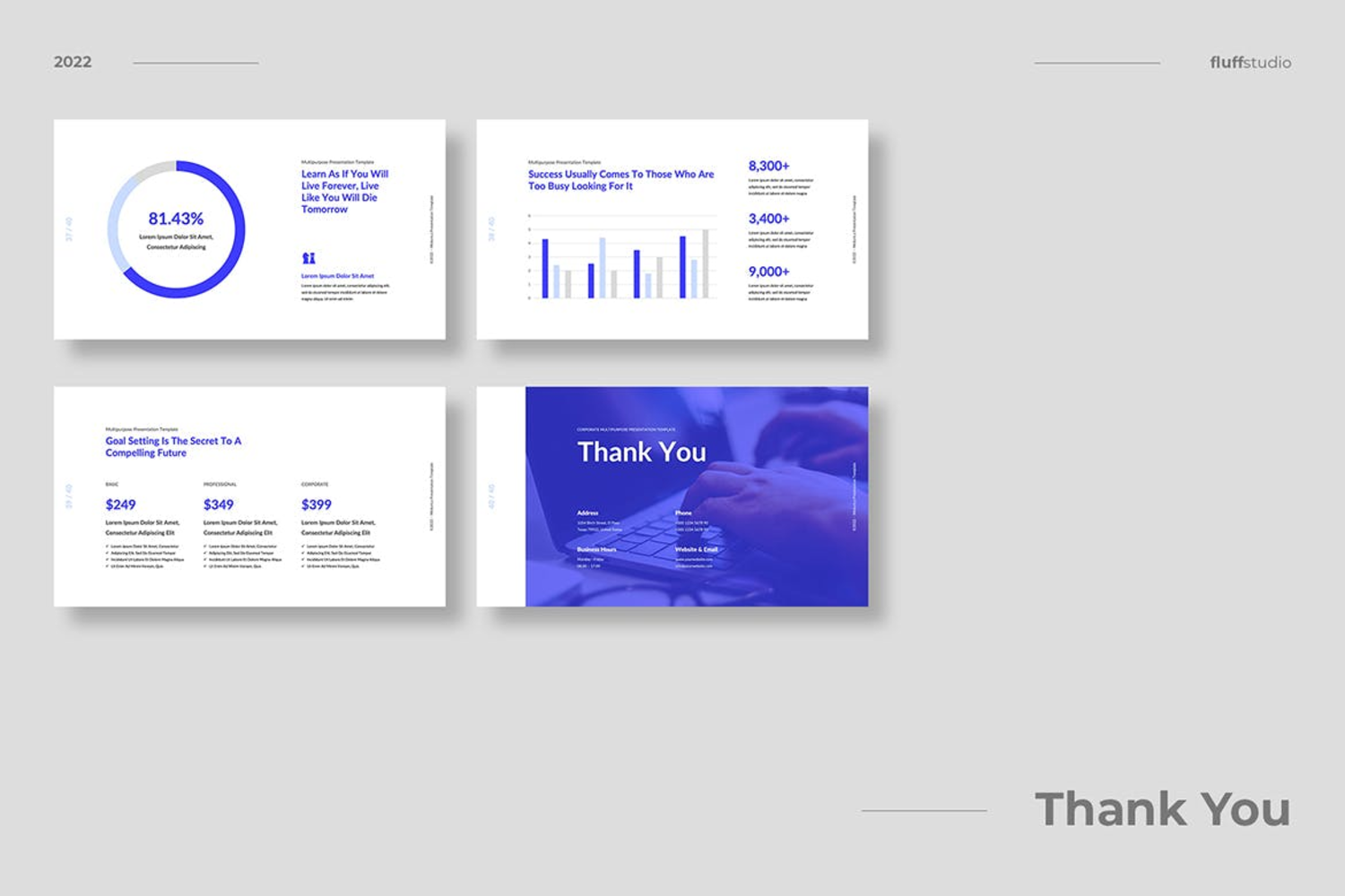 3660 现代商业建筑设计作品集室内工作室宣传Keynote模版 Meliorica – Business Keynote Template