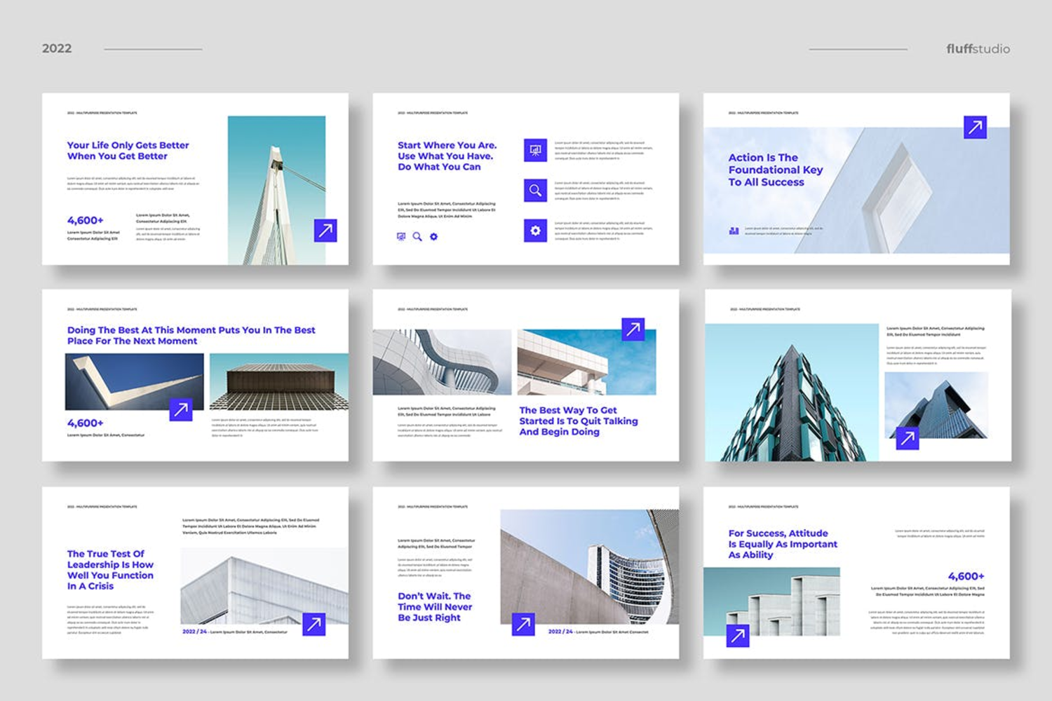 3672 现代简洁建筑设计个人团队作品集展示Keynote模板 Contrician – Multipurpose Keynote Template