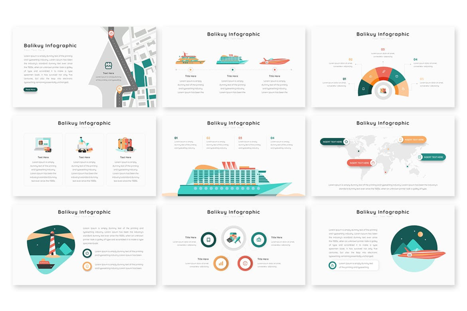 3677 卡通旅游旅行项目分析商业计划报告Keynote模板 Balikuy Infographic – Keynote Template