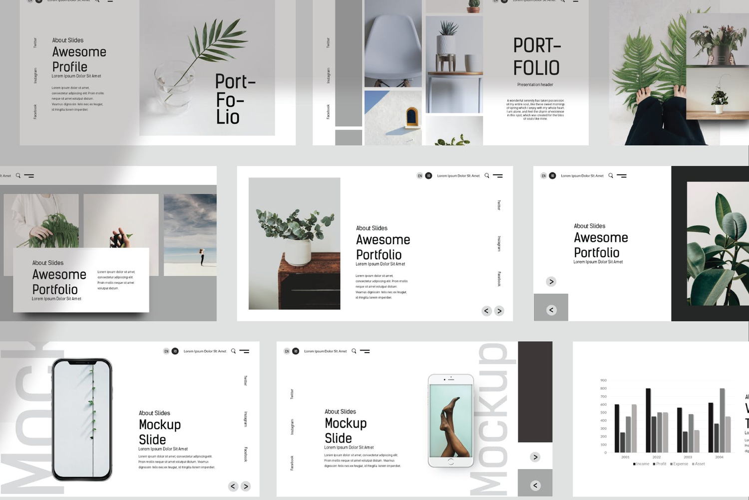 3681 家具办公品牌建筑设计作品集产品展示Keynote模板 Meracik keynote Template