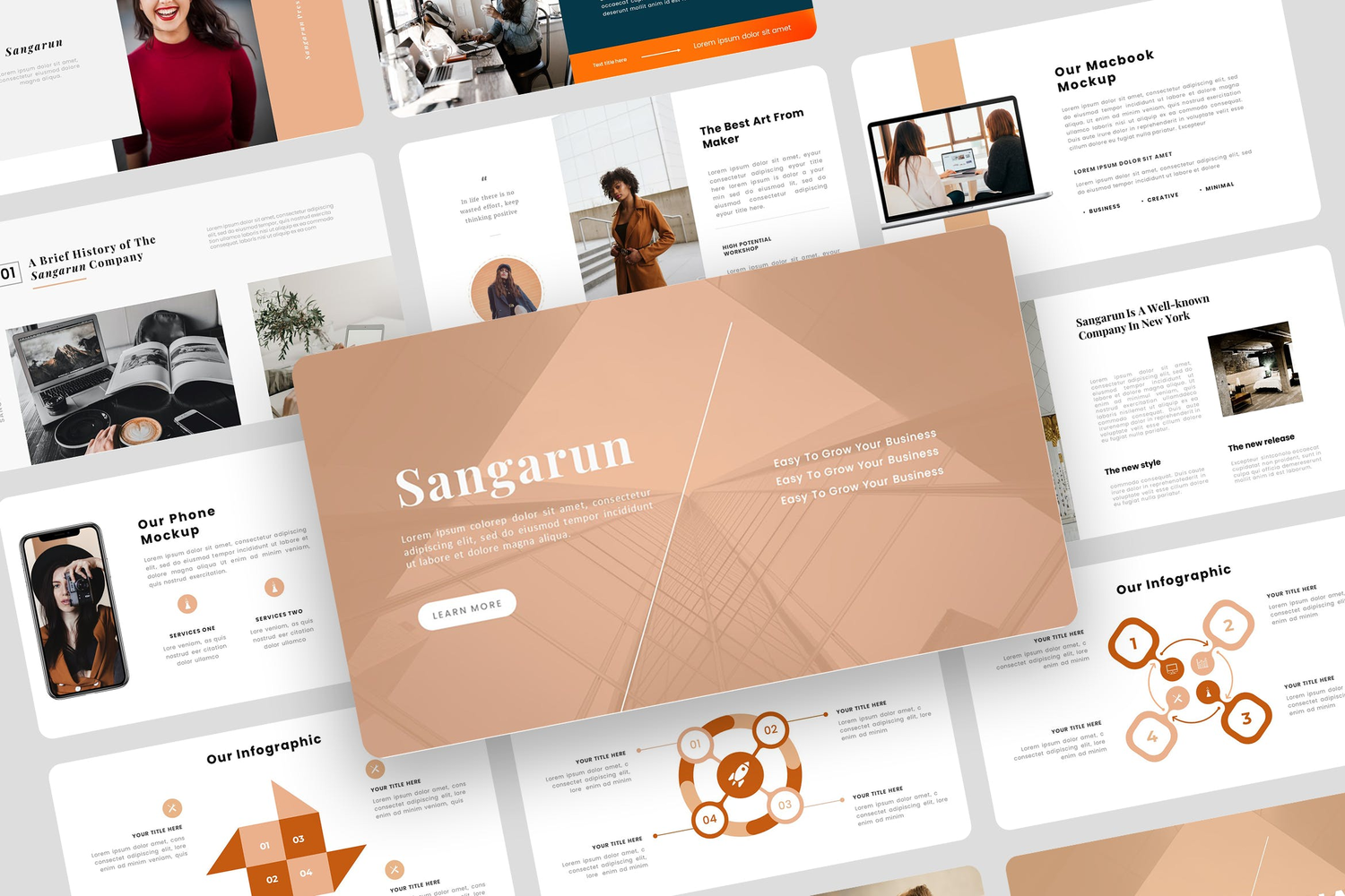 3686 创意商业主题公司介绍项目路演商业计划书Keynote模板 Sangarun – Creative Business Keynote Template