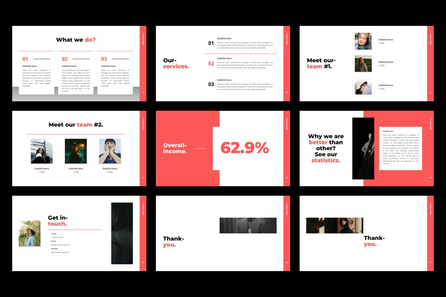 3687 多用途个人摄影作品简历作品集Keynote模板 Eighty-Nine Keynote Template