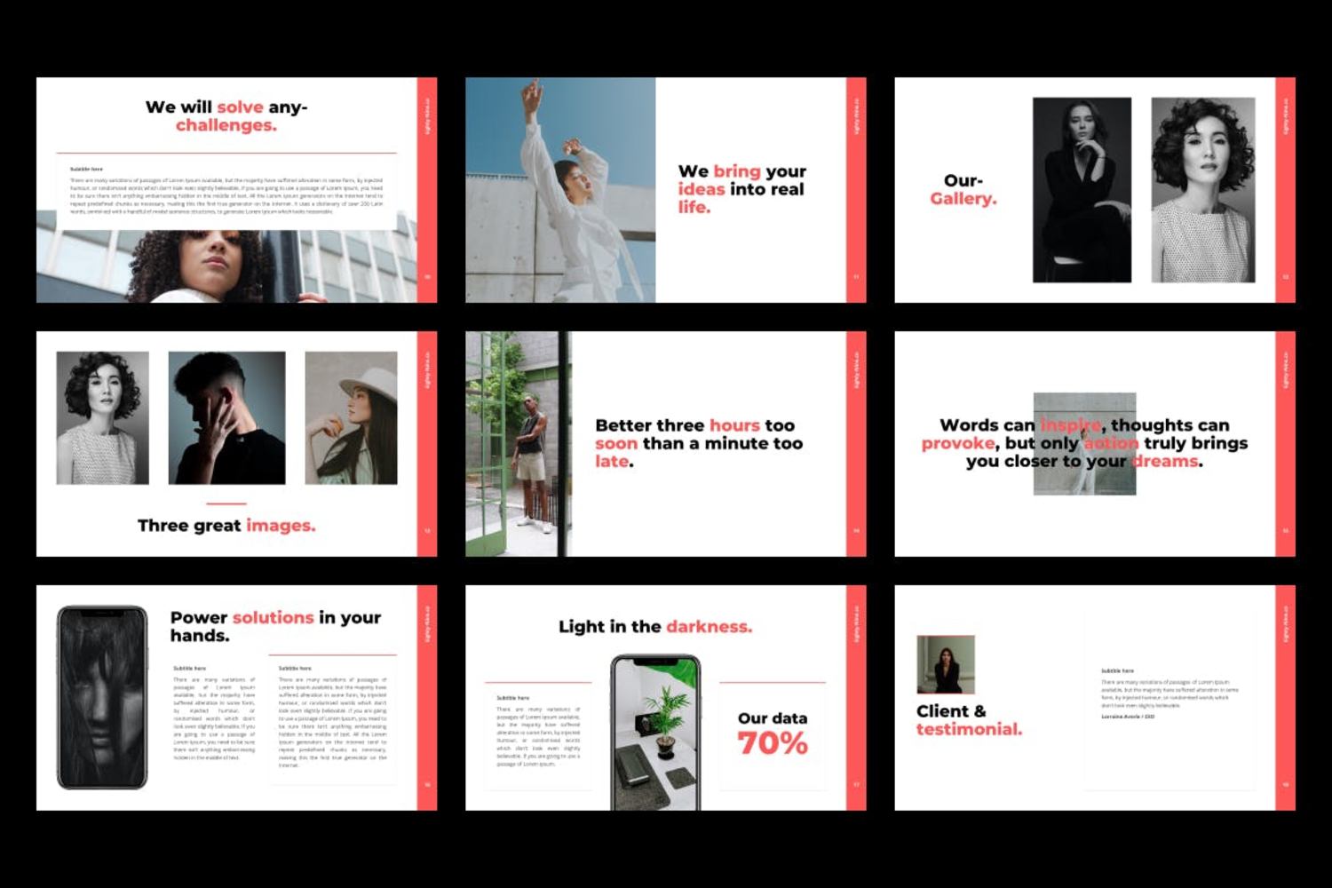 3687 多用途个人摄影作品简历作品集Keynote模板 Eighty-Nine Keynote Template