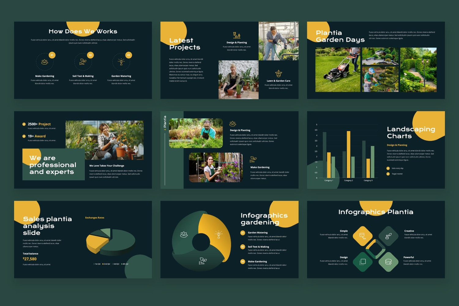 3689 农业园林园艺公司年终总结商业计划Keynote模板 Plantia – Landscaping & Gardening Keynote Template