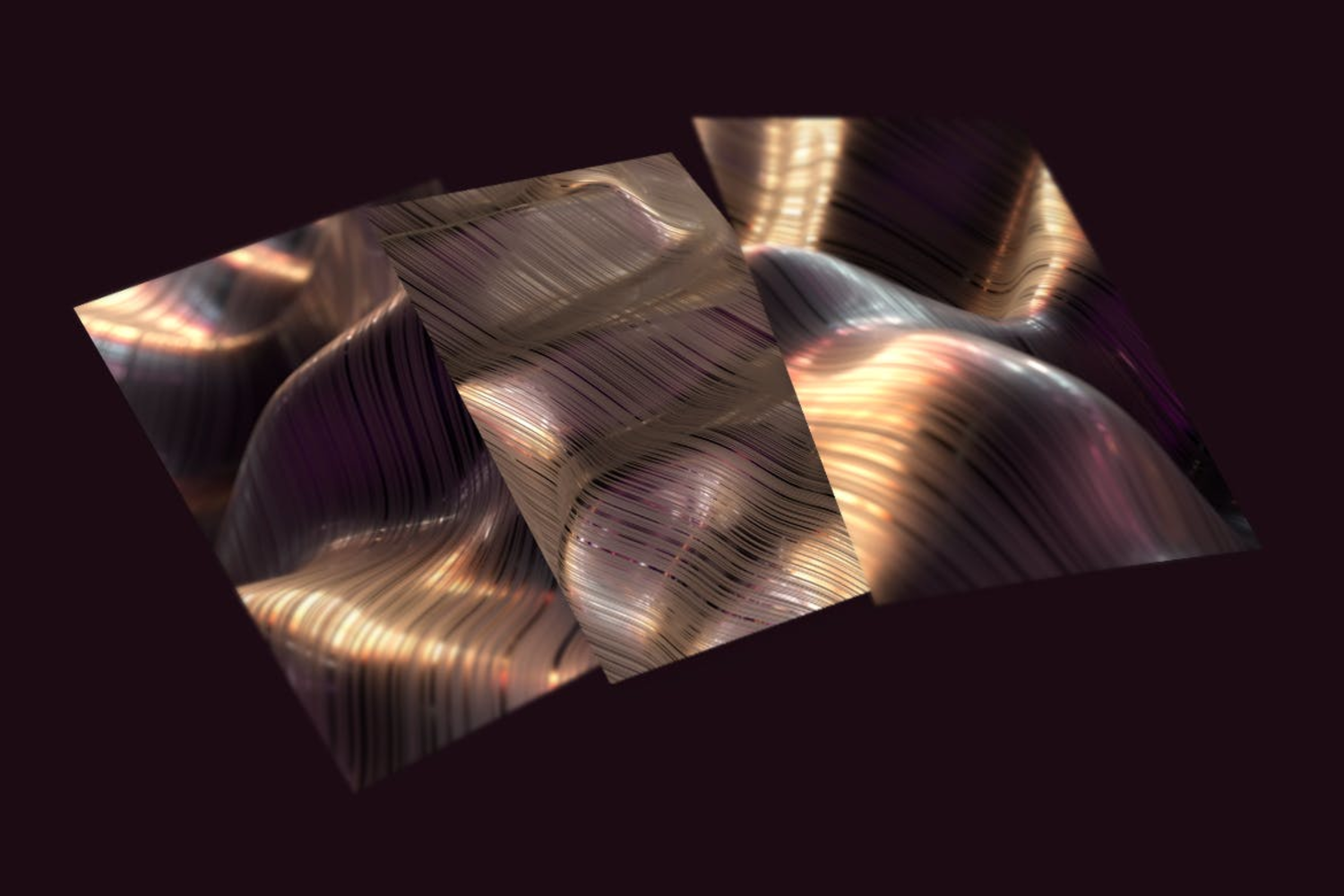 3701 8款抽象波浪金属线条肌理纹理背景图片设计素材 Abstract 3D Rendering of Soft Waves