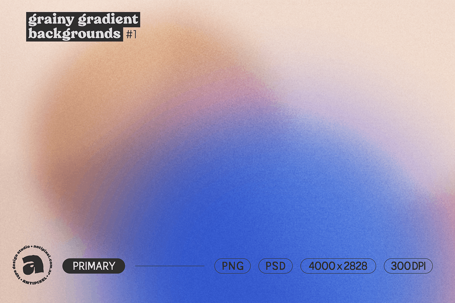 3714 15款时尚梦幻炫彩颗粒噪点模糊渐变肌理背景底纹ps设计素材源文件 Grainy Gradient Backgrounds #1