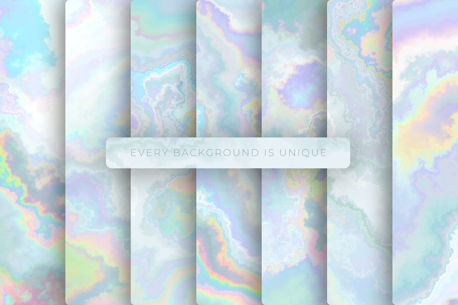 3726 15款热力图镭射全息背景素材 Iridescent Marble Backgrounds