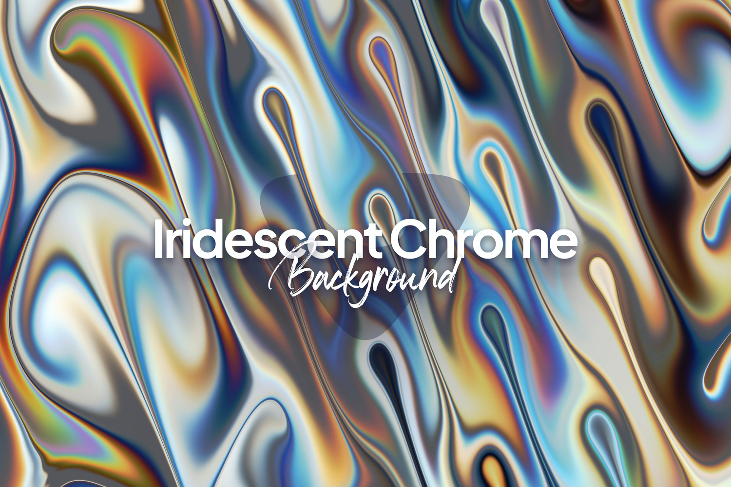 3729 10款高清炫彩抽象艺术液体金属镭射镀铬肌理背景底纹图片设计素材 Iridescent Chrome Background