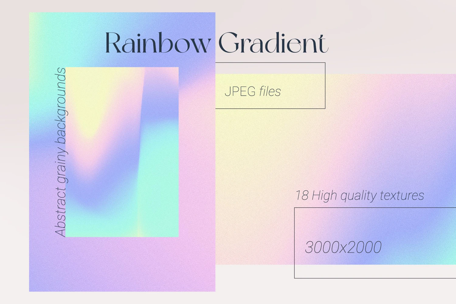 3735 18款炫彩颗粒复古流行霓虹金属彩虹渐变背景底纹高清图片设计素材 RAINBOW Gradient Texture Backgrounds
