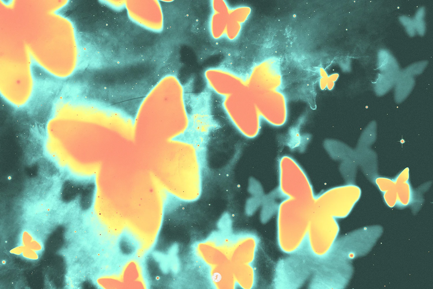 3742 16款未来梦幻抽象艺术迷幻蝴蝶科幻创意海报背景底纹图片设计素材 Butterflies – 16 Psychedelic Backgrounds