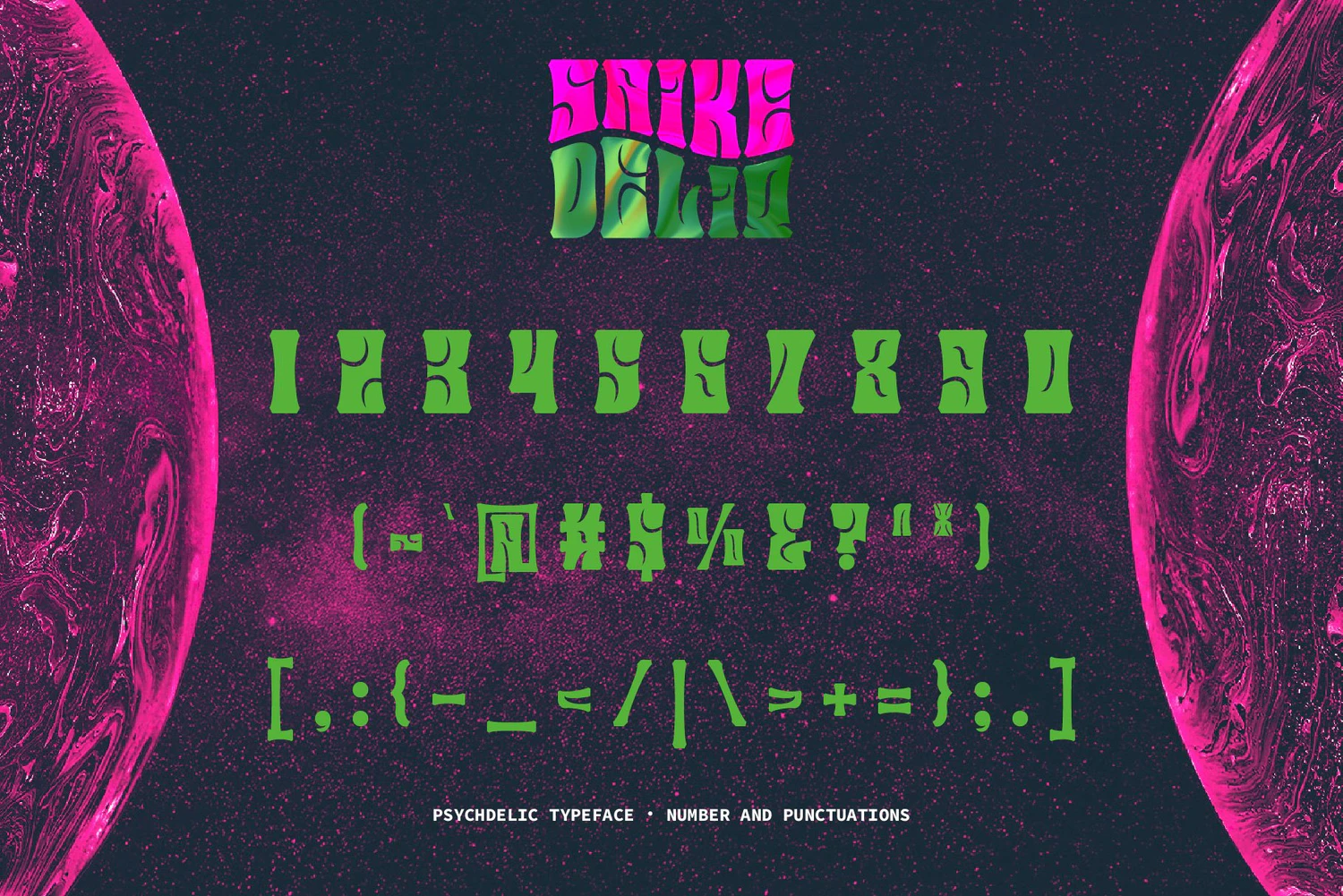 3743 Saike Deliq创意潮流复古迷幻酸性潮牌logo海报服装标题英文字体 Saike Deliq Psychedelic Typeface