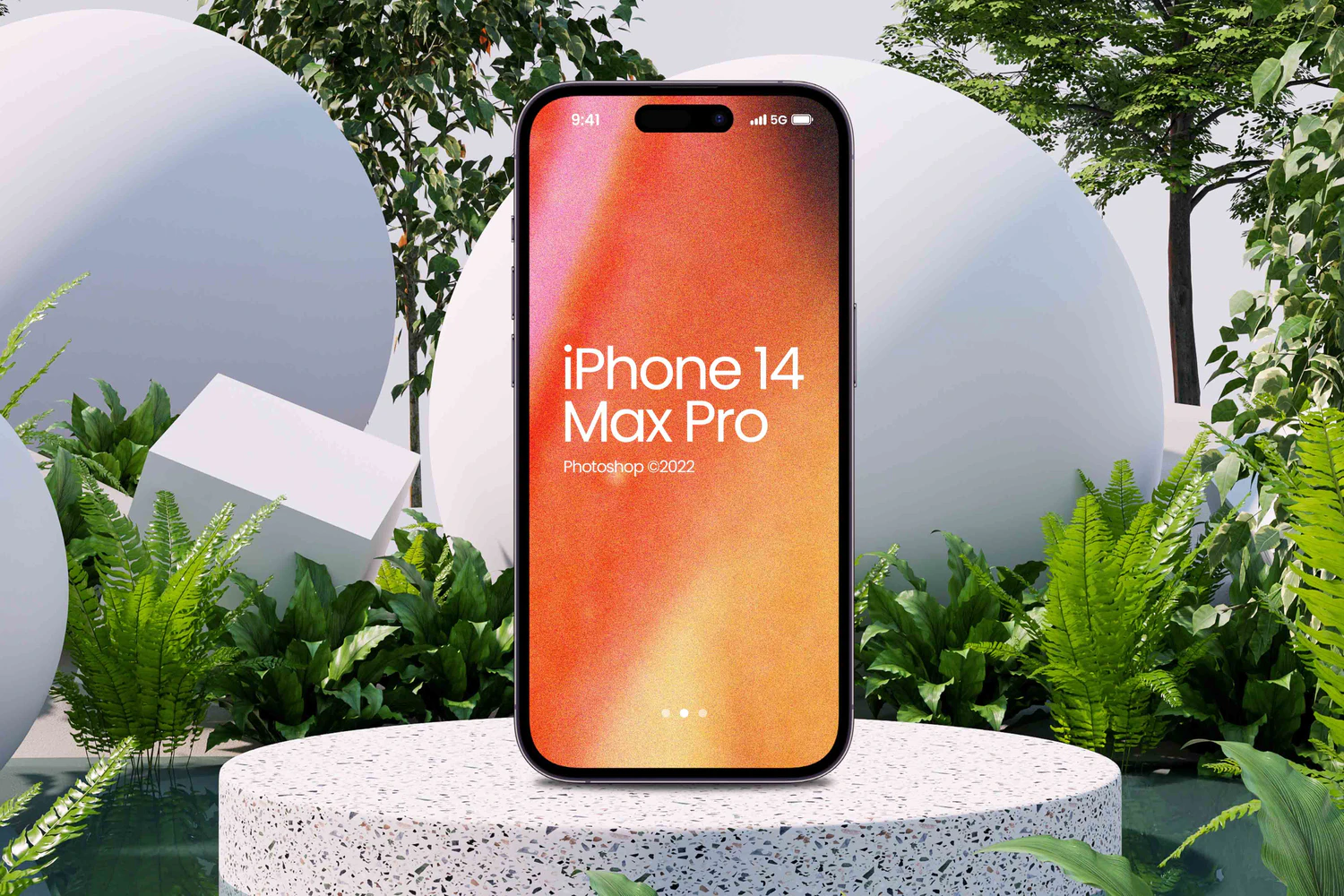 3766 5款苹果14手机UI设计场景PS样机iPhone 14 Pro Max Mockup@GOOODME.COM