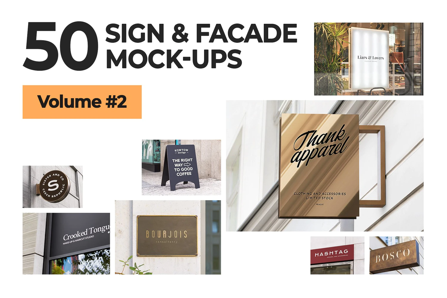 3777 50款户外门头招牌侧招设计效果展示样机合集 50 sign facade logo mockup bundle 2@GOOODME.COM