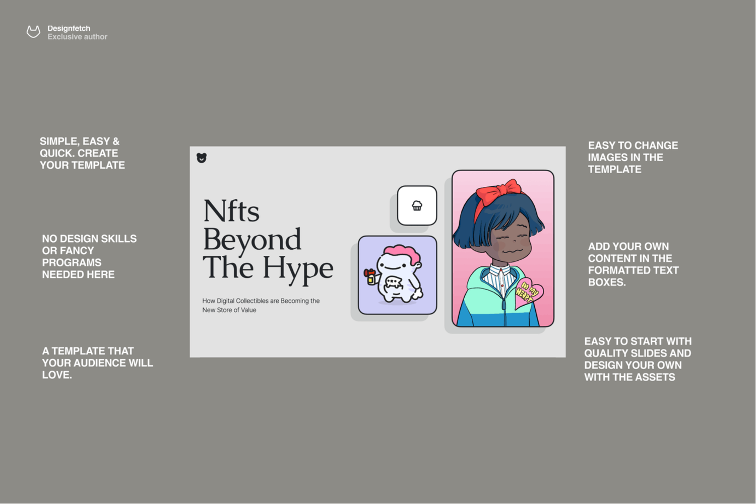3806 复古手绘风NFT数字加密技术多用途PPT模板 CryptoNFT-template-powerpoint