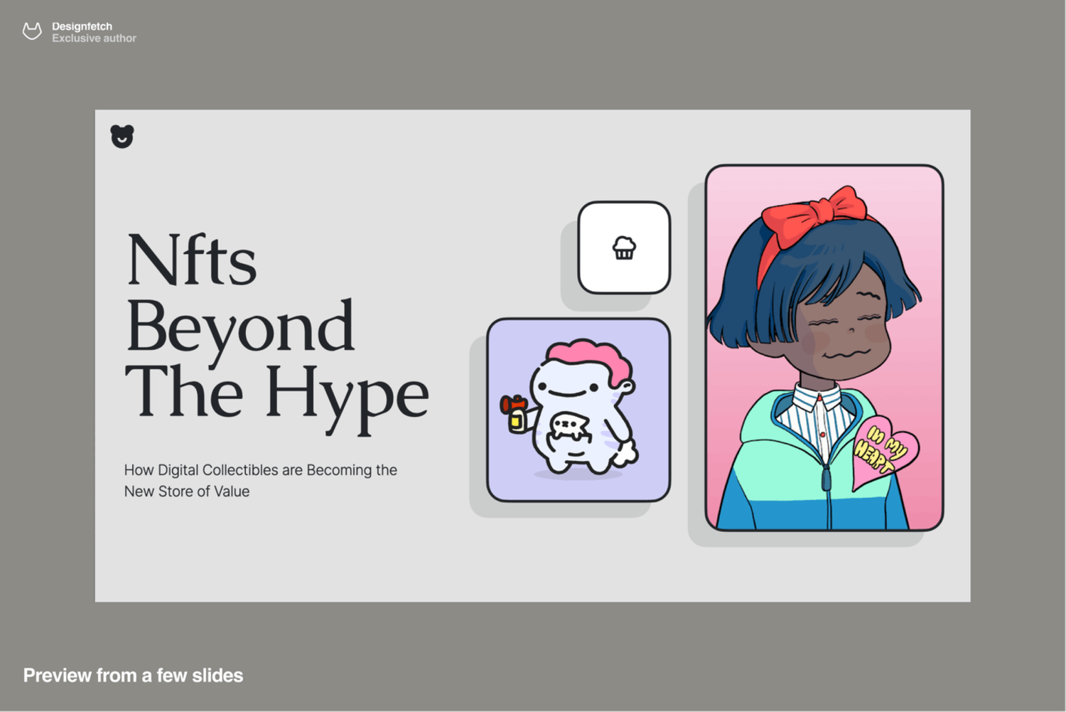 3806 复古手绘风NFT数字加密技术多用途PPT模板 CryptoNFT-template-powerpoint