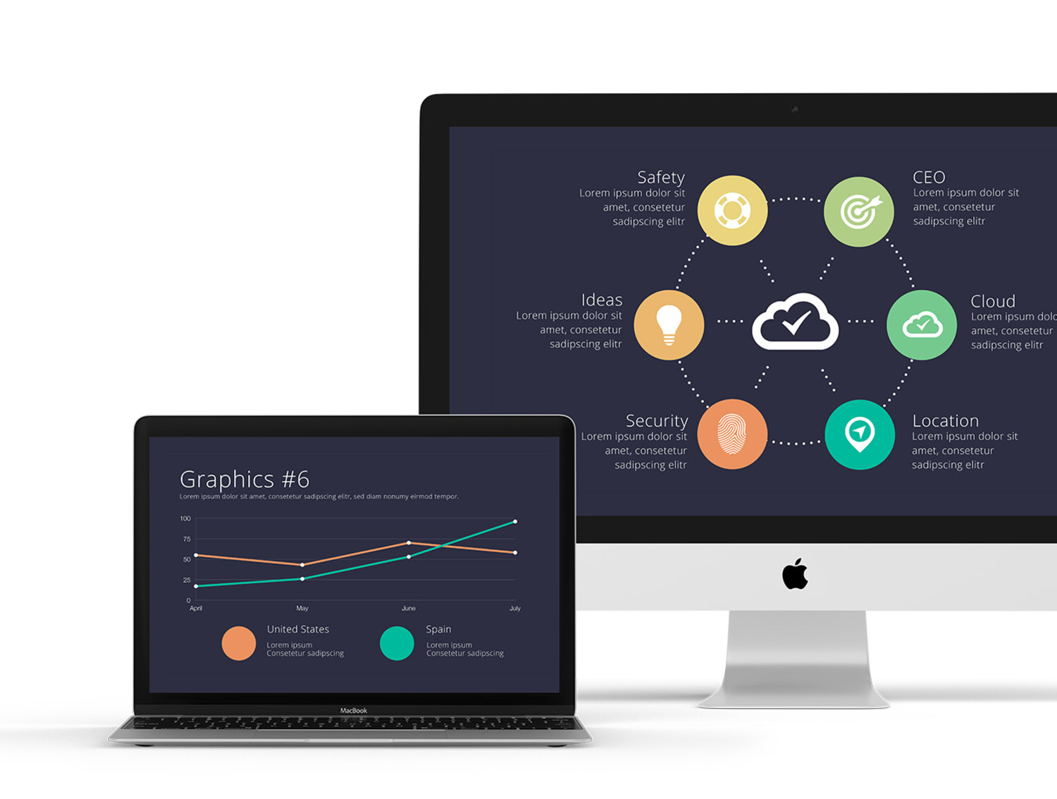 3818 信息数据图表工作汇报Keynote模板合集 Color-X Keynote Template