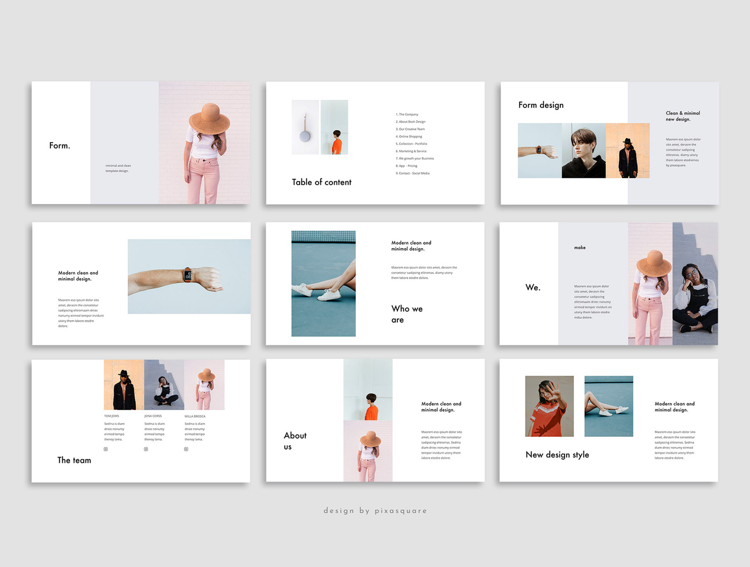 3819 时尚简洁活力人物团队公司介绍创意作品集Keynote模板 FORM – Keynote Stylish Template FORM – Keynote Stylish Template
