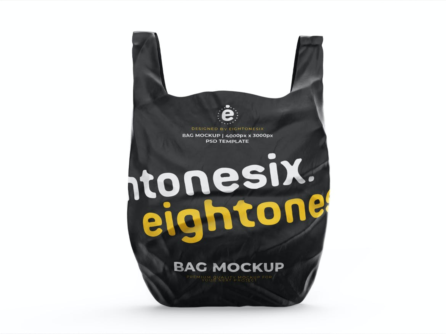 3829 背心塑料袋包装打包袋设计PS样机 Plastic Bag Mock-Up TemplateGOOODME.COM