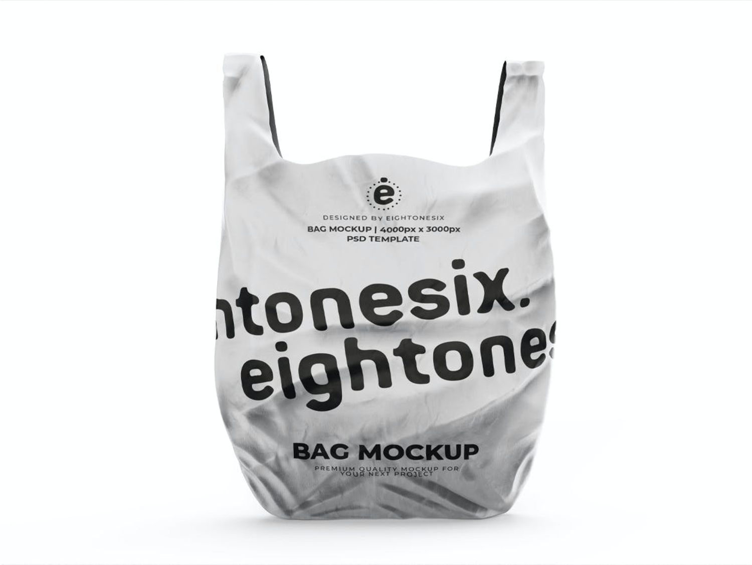 3829 背心塑料袋包装打包袋设计PS样机 Plastic Bag Mock-Up TemplateGOOODME.COM