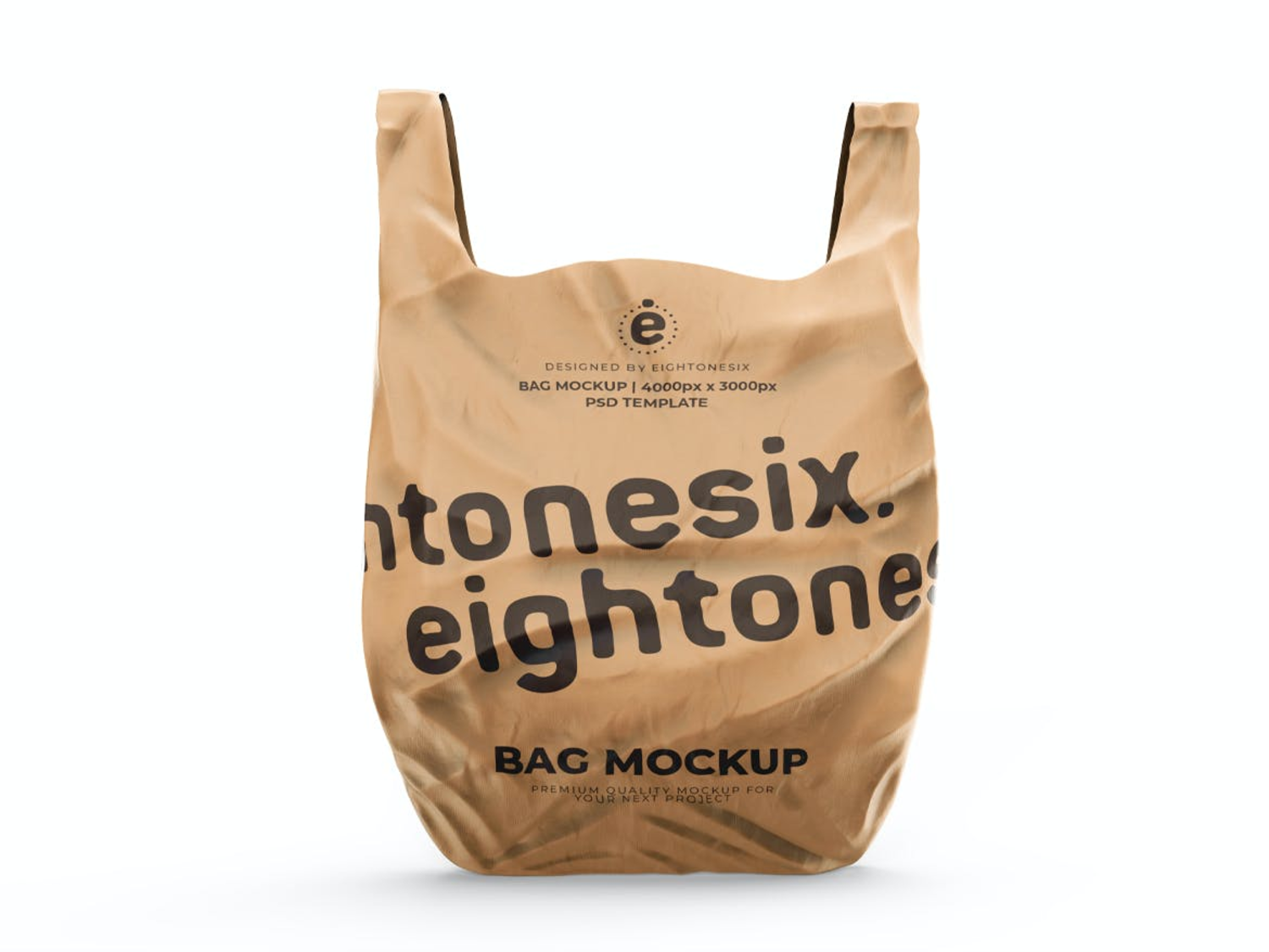 3829 背心塑料袋包装打包袋设计PS样机 Plastic Bag Mock-Up TemplateGOOODME.COM