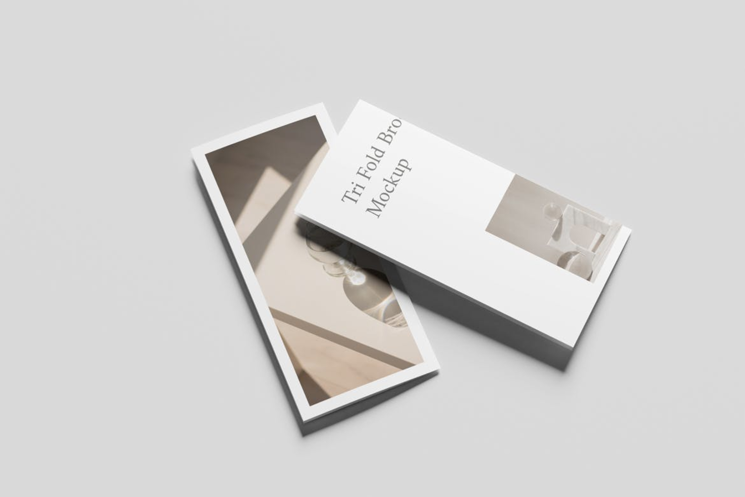 3911 5款品牌宣传三折页小册子传单设计贴图ps折页样机素材国外设计模板 Tri-Fold Brochure Mockup@GOOODME.COM