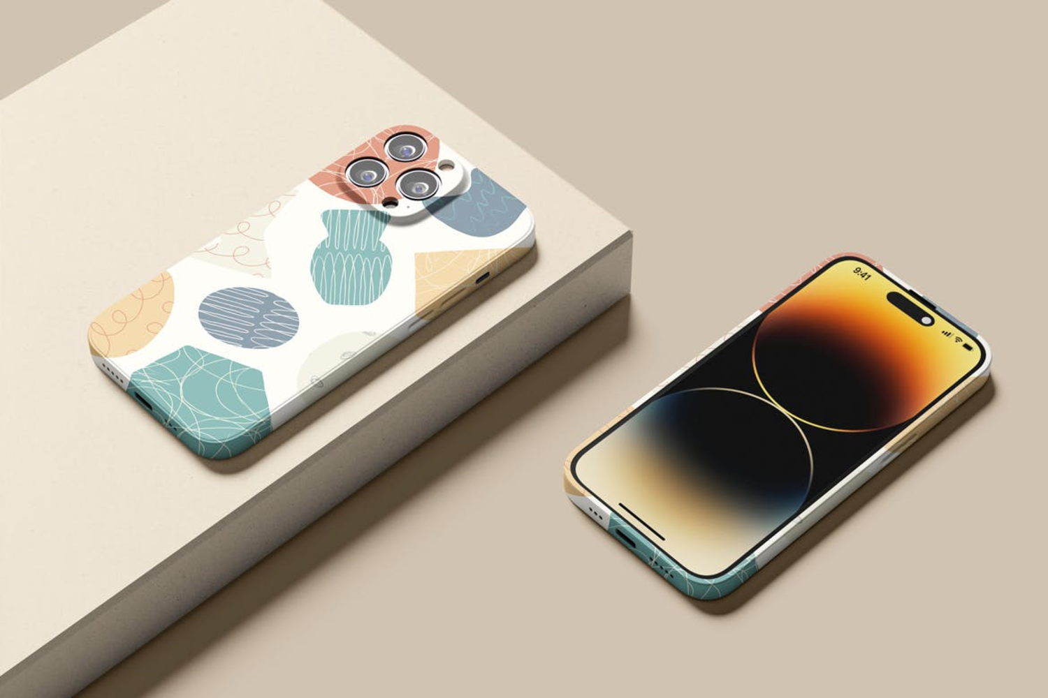 3915 苹果14塑料手机壳展示设计贴图ps包装样机素材mockup模板 Phone Case Mockup@GOOODME.COM