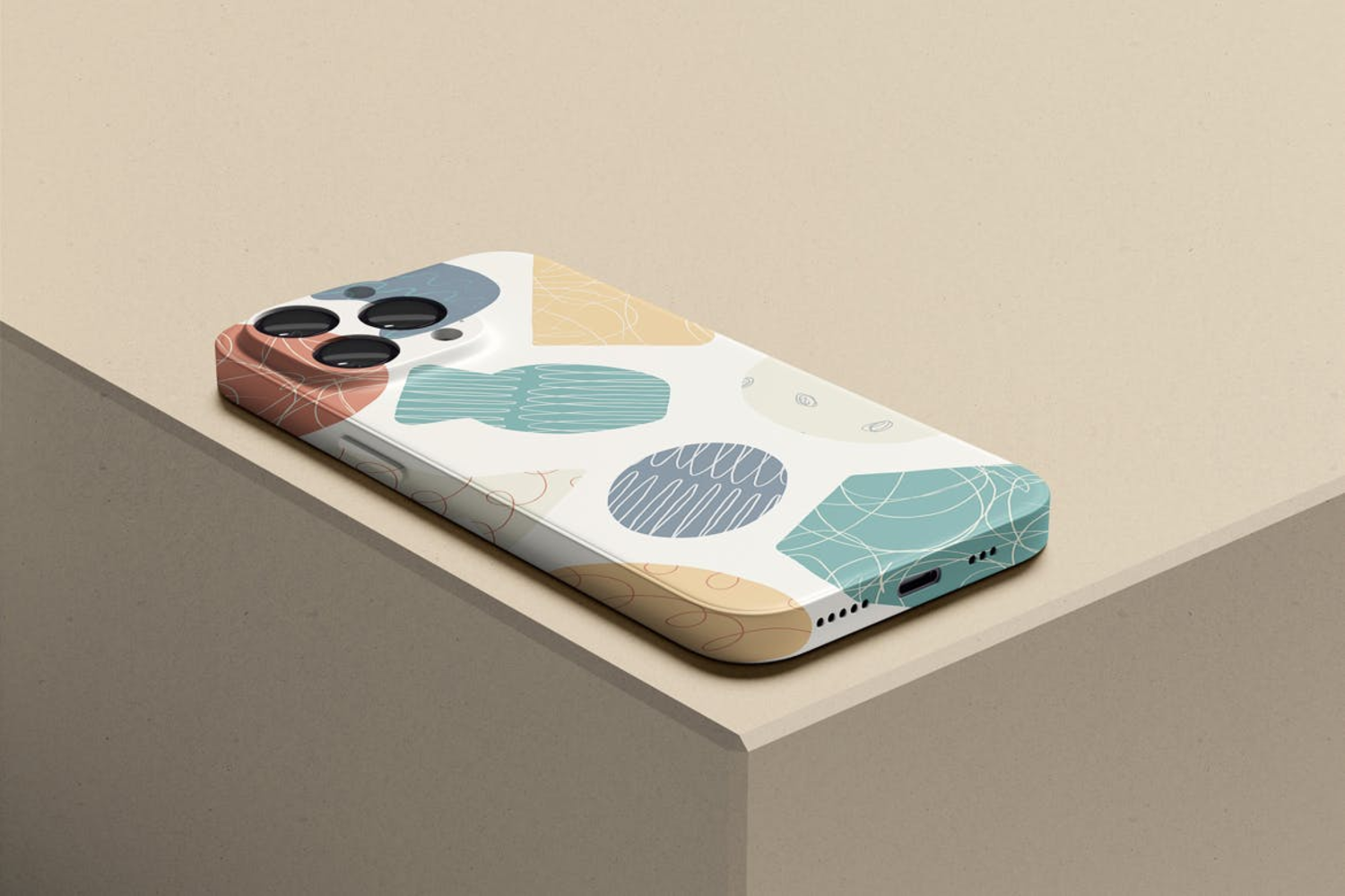 3915 苹果14塑料手机壳展示设计贴图ps包装样机素材mockup模板 Phone Case Mockup@GOOODME.COM