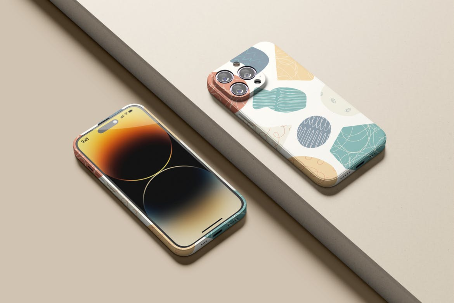 3915 苹果14塑料手机壳展示设计贴图ps包装样机素材mockup模板 Phone Case Mockup@GOOODME.COM