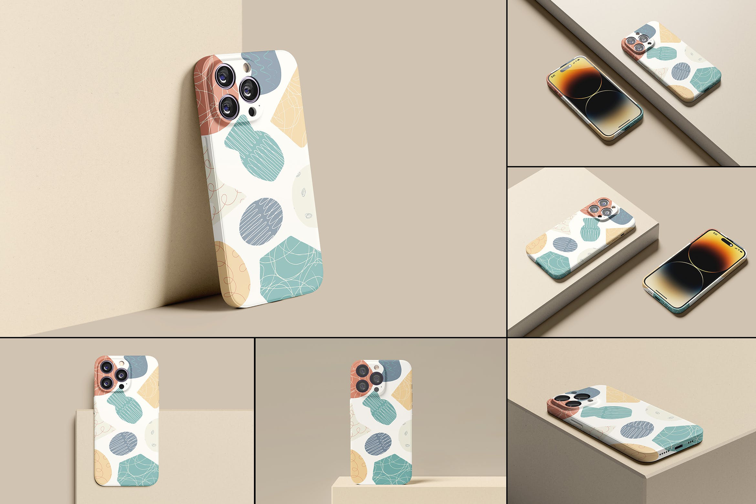 3915 苹果14塑料手机壳展示设计贴图ps包装样机素材mockup模板 Phone Case Mockup@GOOODME.COM