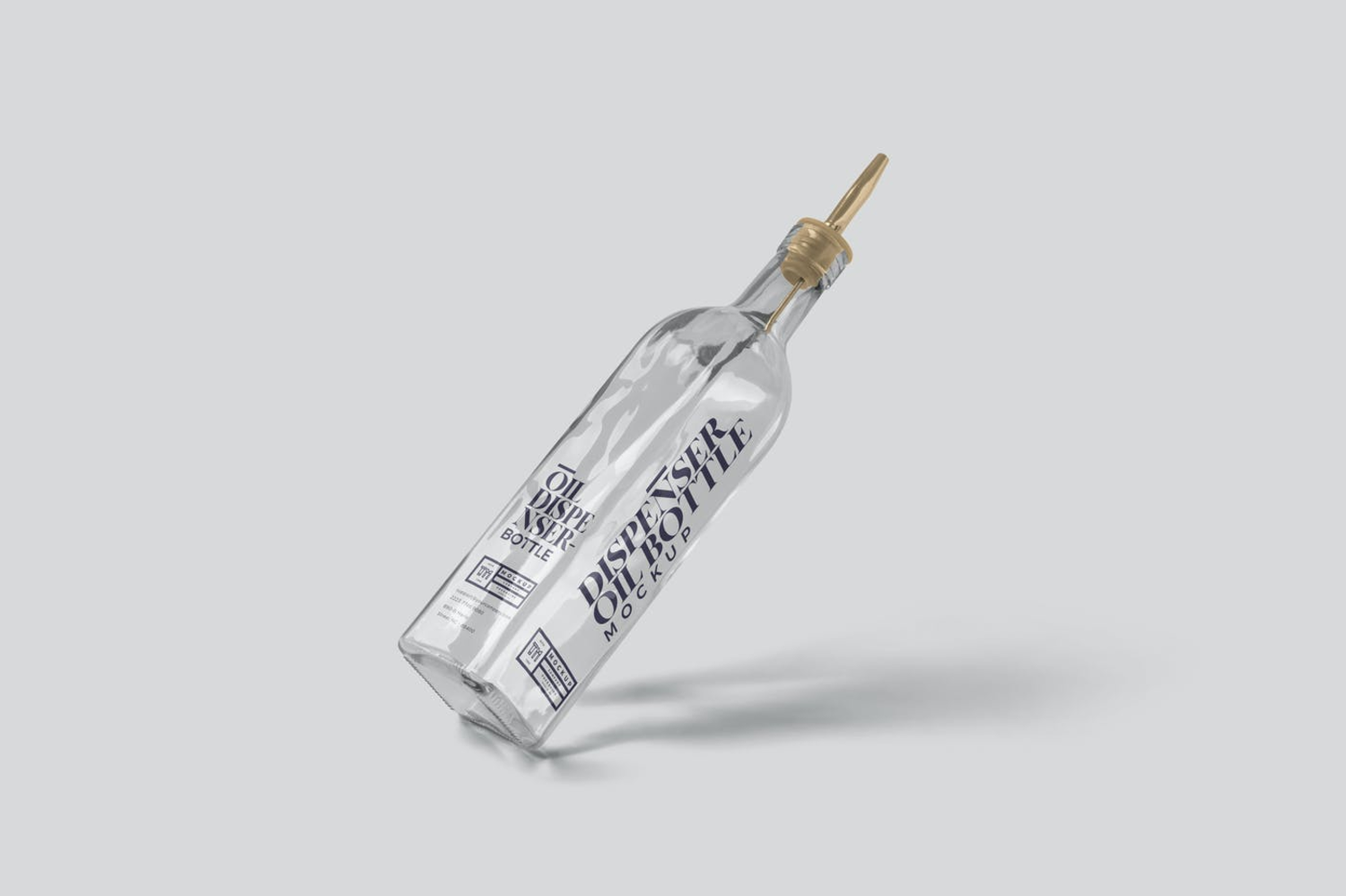 3917 5款长方形精油玻璃瓶标签设计展示贴图ps包装样机素材国外设计模板 Oil Bottle Mockups@GOOODME.COM