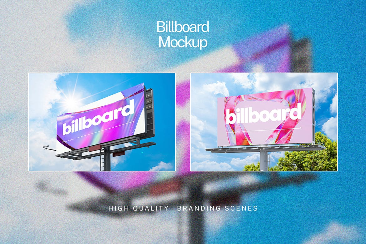 3919 5款户外巨幅海报宣传广告牌设计贴图ps展示样机国外设计素材 Daylight Billboard Mockup@GOOODME.COM