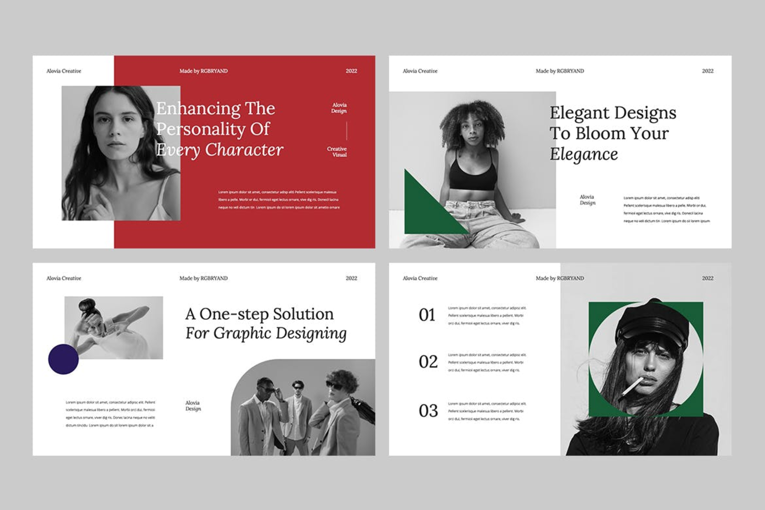 3925 复古美学艺术极简年终报告作品集项目规划PPT+Keynote模板幻灯片Aesthetic Powerpoint Template@GOOODME.COM