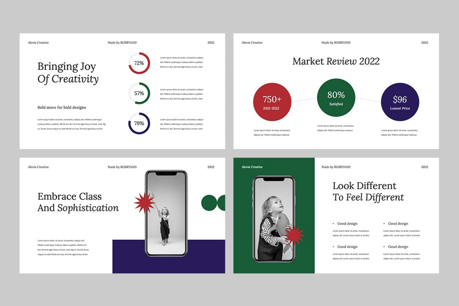3925 复古美学艺术极简年终报告作品集项目规划PPT+Keynote模板幻灯片Aesthetic Powerpoint Template@GOOODME.COM