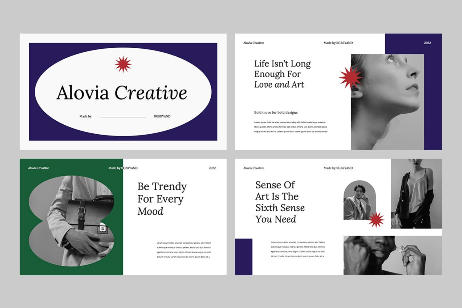 3925 复古美学艺术极简年终报告作品集项目规划PPT+Keynote模板幻灯片Aesthetic Powerpoint Template@GOOODME.COM