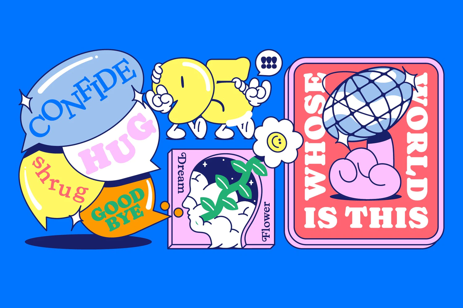 3935 34款Naiche潮流创意卡通趣味时尚潮牌logo海报标题英文字体家族 Naiche Font Family@GOOODME.COM