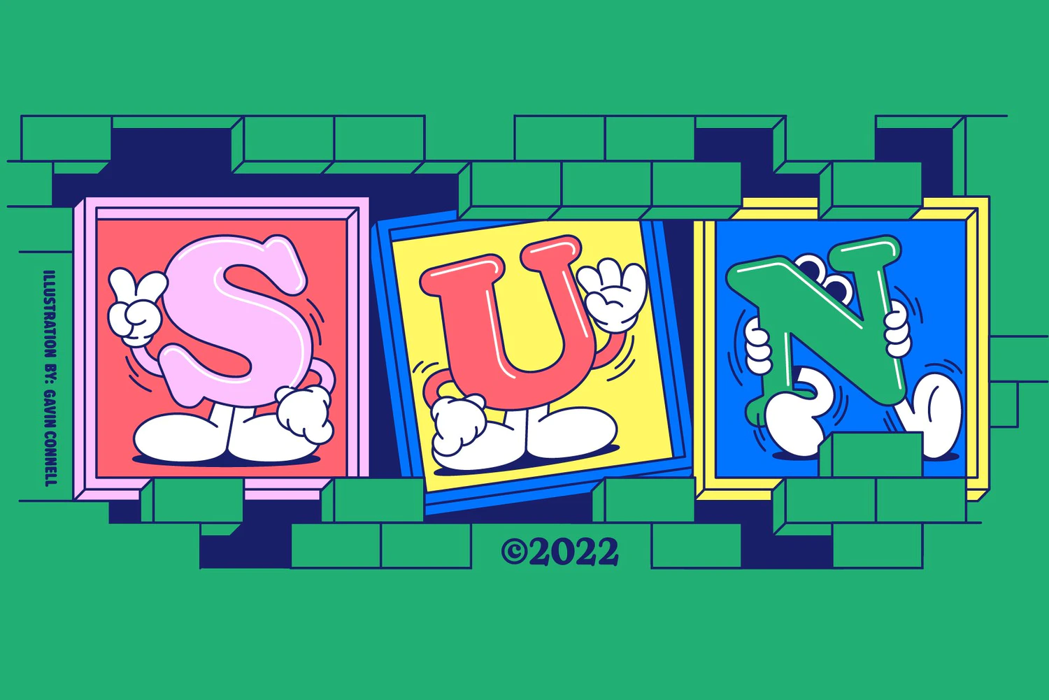 3935 34款Naiche潮流创意卡通趣味时尚潮牌logo海报标题英文字体家族 Naiche Font Family@GOOODME.COM