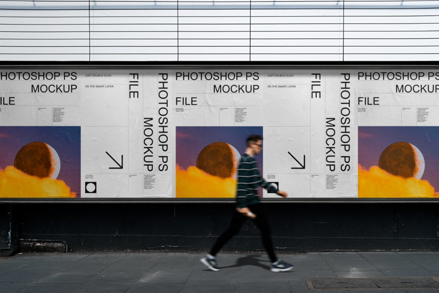 3939 5款户外城市街头海报广告招贴设计贴图ps展示样机素材模板 Poster and Billboard Mockup Set@GOOODME.COM