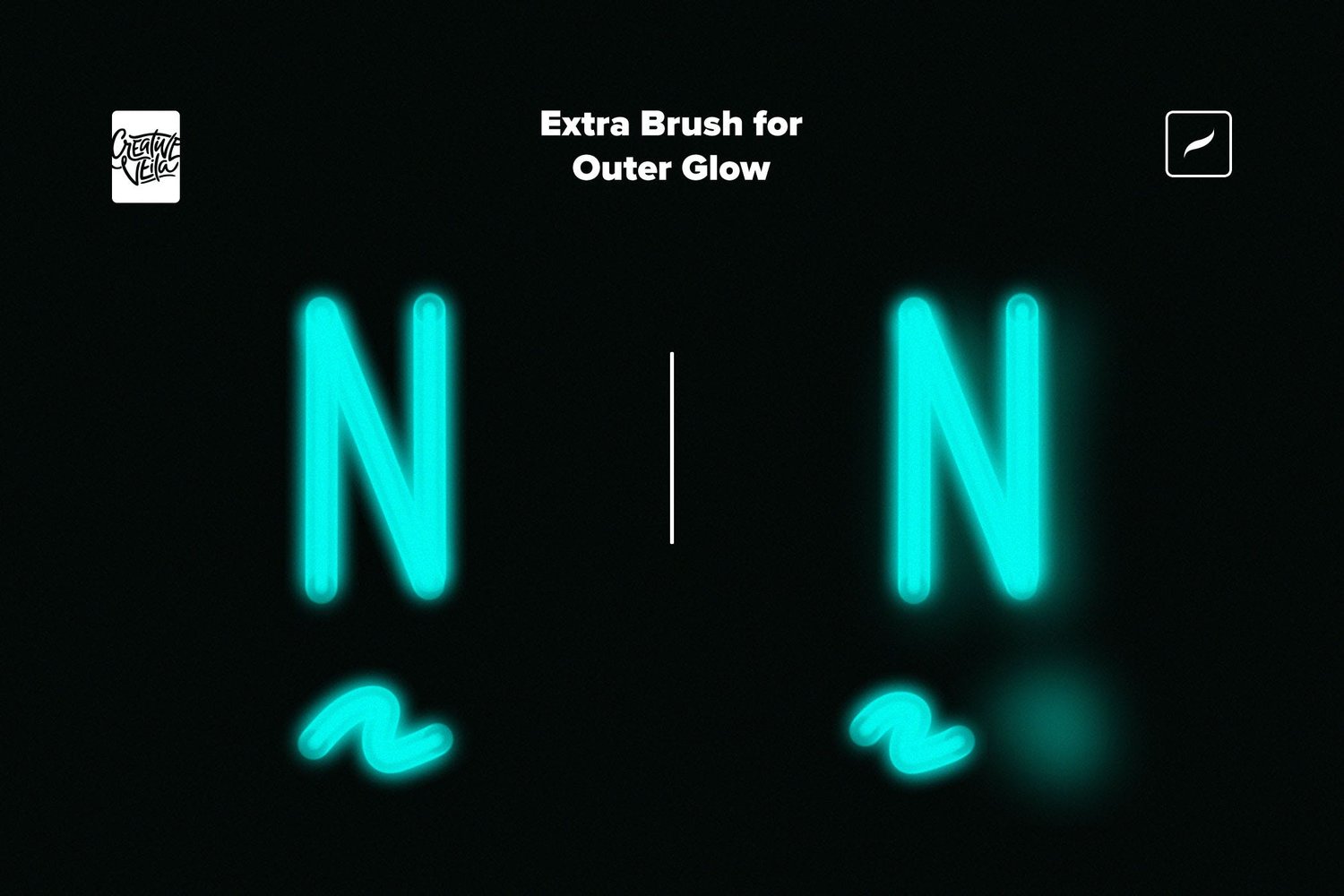 3943 8款时尚Neon荧光笔霓虹灯手绘发光字标题Procreate笔刷素材 Neon Light Procreate Brushes@GOOODME.COM