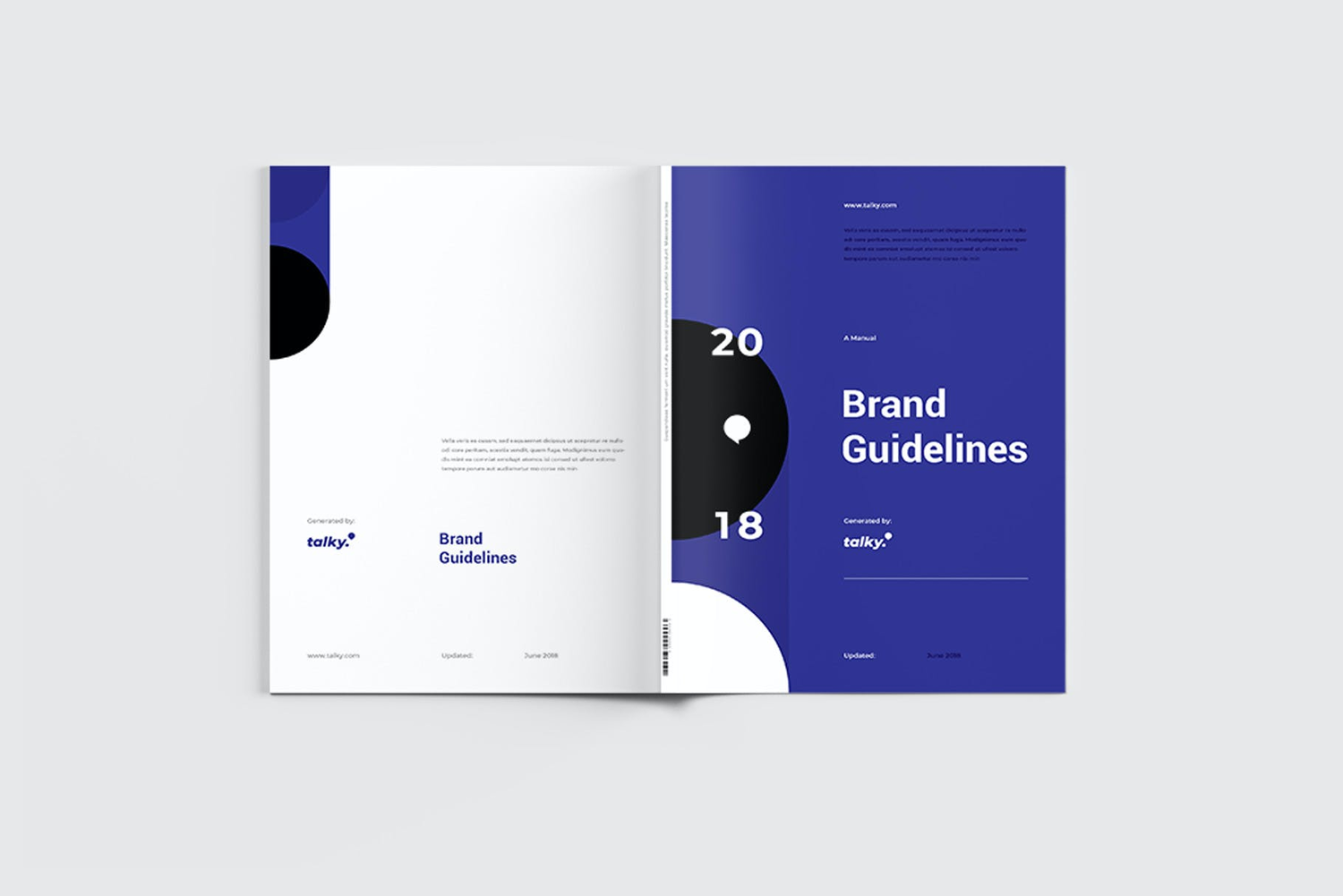 3959 简洁蓝色企业品牌提案公司文化手册画册设计ID模板 Brand Guideline@GOOODME.COM