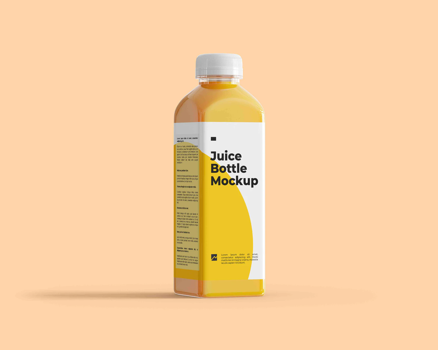 4008 6款果汁饮料PV塑料方瓶包装设计样机